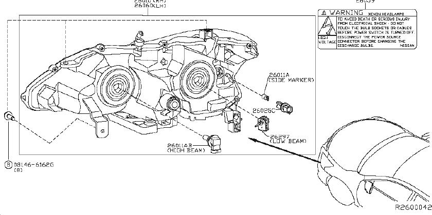 Nissan-Altima-Headlight-Bracket-(Right).-HALOGEN---26042-...